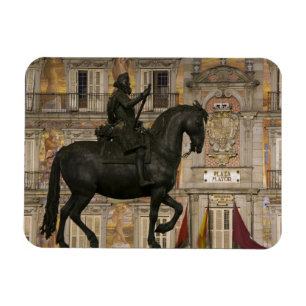 Plaza Mayor mit Statue Filipe III, Madrid, Magnet