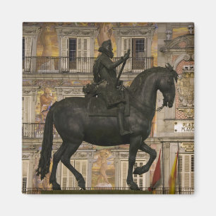 Plaza Mayor mit Statue von Filipe III, Madrid, Magnet