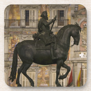 Plaza Mayor mit Statue von Filipe III, Madrid, Untersetzer