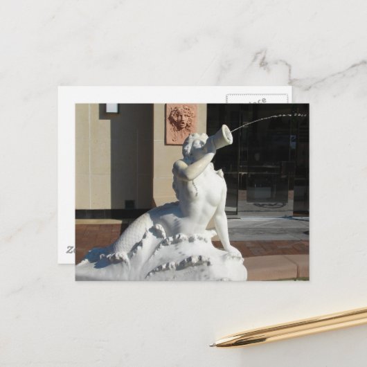 Plaza Mermaid Postkarte (Vorderseite/Rückseite Beispiel)