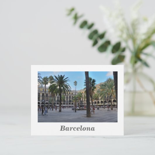 Plaza Real Postkarte (Stehend Vorderseite)