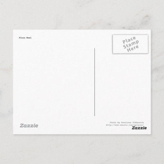 Plaza Real Postkarte (Rückseite)