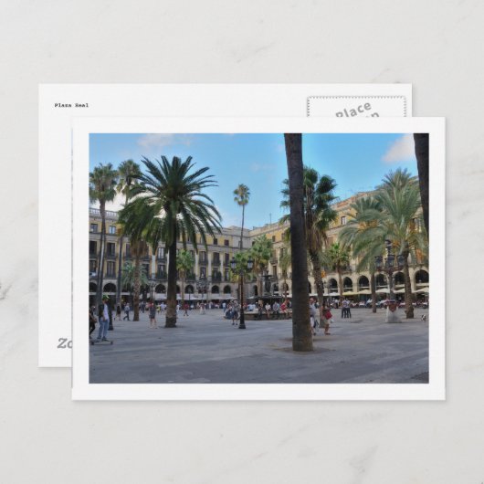 Plaza Real Postkarte (Vorne/Hinten)