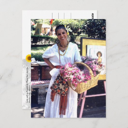 Plaza San Jacinto Blume Lady - V Postkarte (Vorne/Hinten)