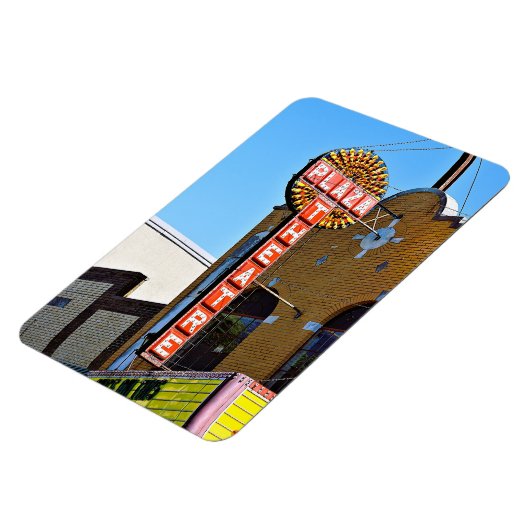 Plaza Theater Vintages Zeichen Magnet (Linke Seite)