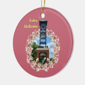 Plaza Uhr, Foley Alabama Pink Shade Keramik Ornament (Links)