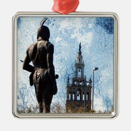 Plaza View Ornament Aus Metall (Vorne)