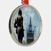 Plaza View Silbernes Ornament (Rechts)