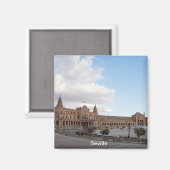 Plaza von Spanien in Sevilla Magnet (Vorderseite/Rückseite)