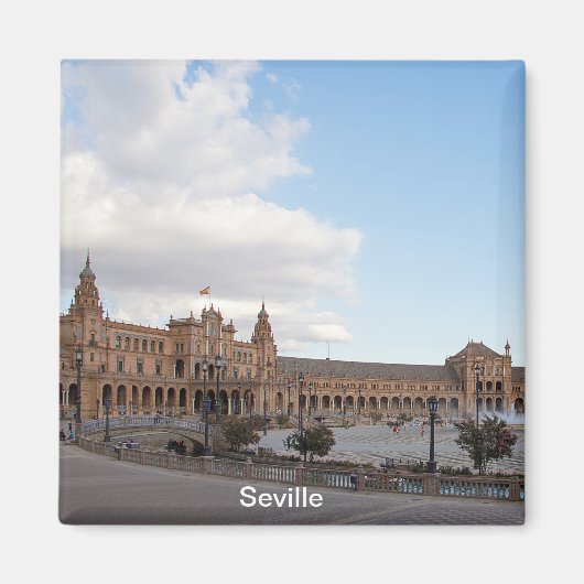 Plaza von Spanien in Sevilla Magnet (Vorne)