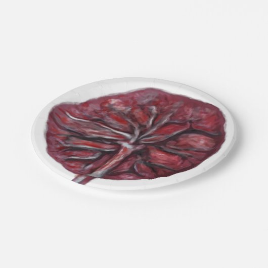 Plazentaplatte, Babyparty, Weise segnend Pappteller (Schrägansicht)