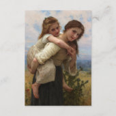 Pleasant Burden von William Adolphe Bouguereau Begleitkarte (Vorderseite)