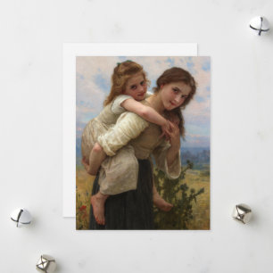 Pleasant Burden von William Adolphe Bouguereau Feiertagskarte