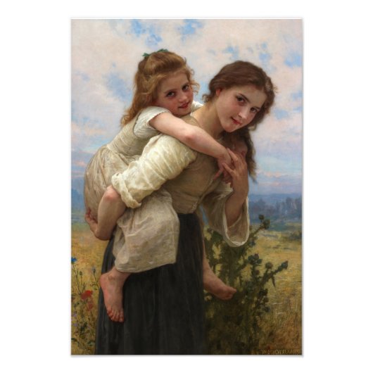 Pleasant Burden von William Adolphe Bouguereau Fotodruck (Vorne)