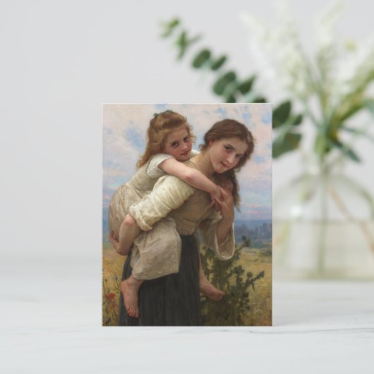 Pleasant Burden von William Adolphe Bouguereau Postkarte (Stehend Vorderseite)