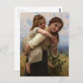 Pleasant Burden von William Adolphe Bouguereau Postkarte (Vorne/Hinten)