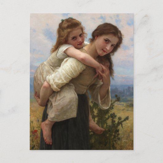Pleasant Burden von William Adolphe Bouguereau Postkarte (Vorderseite)