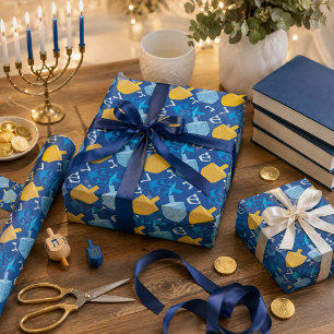 Pleasant Dreidel Hanukkah Geschenkpapier