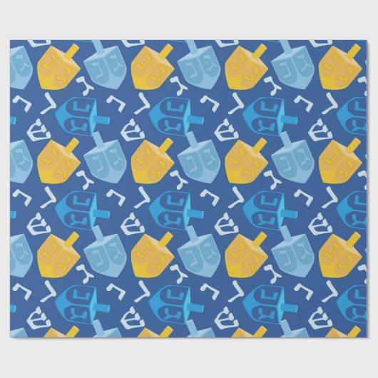 Pleasant Dreidel Hanukkah Geschenkpapier (Flach)