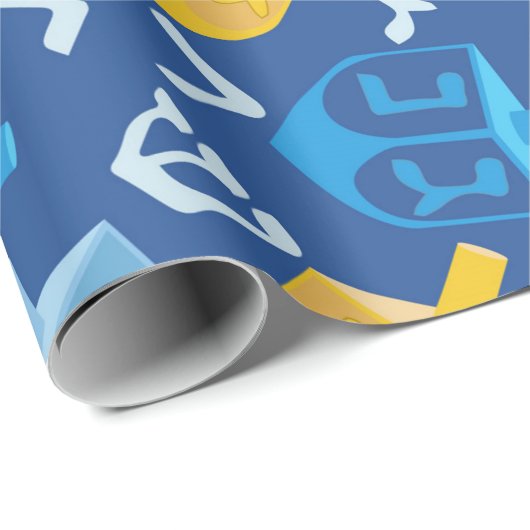 Pleasant Dreidel Hanukkah Geschenkpapier (Rolleneckpunkt)