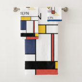 Pleasant Neoplasticism Art Monogram. Letter M Badhandtuch Set (Insitu)