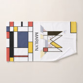 Pleasant Neoplasticism Art Monogram. Letter M Badhandtuch Set (Handtuch)