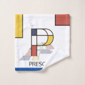Pleasant Neoplasticism Art Monogram. Letter P Bath Badhandtuch Set (Waschlappen)