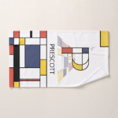 Pleasant Neoplasticism Art Monogram. Letter P Bath Badhandtuch Set (Handtuch)