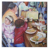 Pleasant Picnic, Mexiko Fliese (Vorderseite)