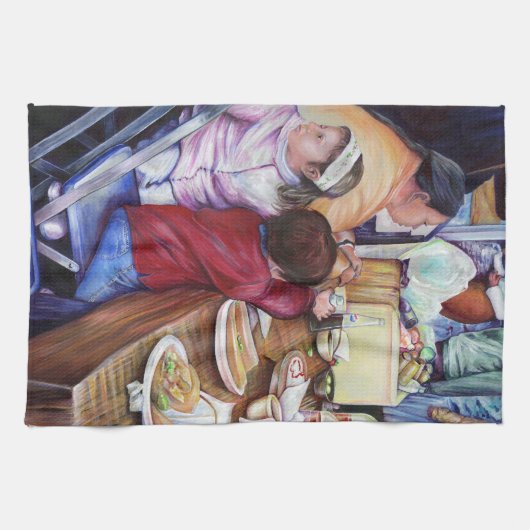 Pleasant Picnic, Mexiko Geschirrtuch (Horizontal)