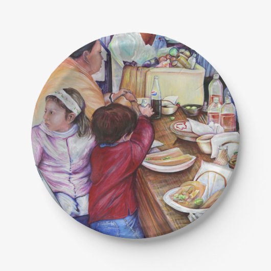 Pleasant Picnic, Mexiko Pappteller (Vorderseite)