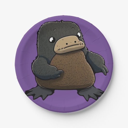 Pleasant Platypus Pappteller (Vorderseite)