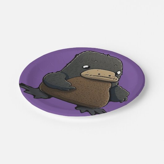Pleasant Platypus Pappteller (Schrägansicht)