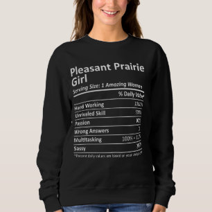 Pleasant Prairie Girl Wi Wisconsin Funny City Zuha Sweatshirt