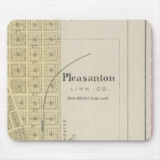 Pleasanton, Mapleton und Hammond, Kansas Mousepad (Vorne)