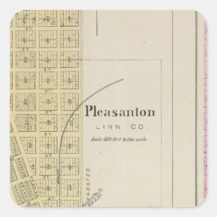 Pleasanton, Mapleton und Hammond, Kansas Quadratischer Aufkleber