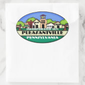 Pleasantville Pennsylvania Städteaufkleber Ovaler Aufkleber (Tasche)