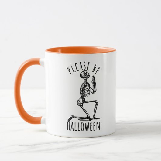 Please Be Halloween Spooky Season Skeleton Bones Tasse (Links)
