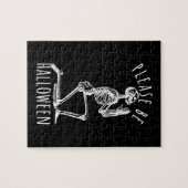 Please Be Halloween Spooky Season Skeleton Puzzle (Horizontal)