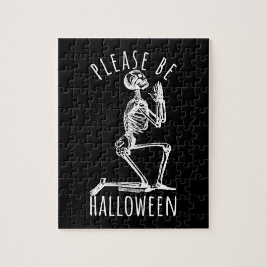 Please Be Halloween Spooky Season Skeleton Puzzle (Vertikal)