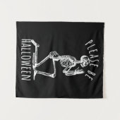 Please Be Halloween Spooky Season Skeleton Wandteppich (Vorderseite (Horizontal))