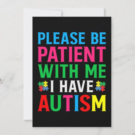 Please Be Patient With Me I Have Autism Save The Date (Vorderseite)