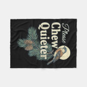 Please Chew Quieter Christmas Funny Novelty  Fleecedecke (Vorderseite (Horizontal))