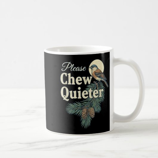 Please Chew Quieter Christmas Funny Novelty Kaffeetasse (Rechts)