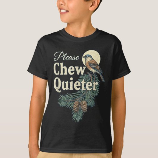 Please Chew Quieter Christmas Funny Novelty  T-Shirt (Vorderseite)