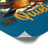 Please Chew Quieter Funny Bird Nature Poster (Ecke)