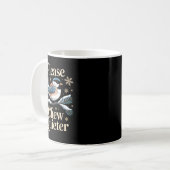 Please Chew Quieter Funny Introvert Christmas Bird Kaffeetasse (Vorderseite Links)