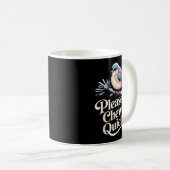 Please Chew Quieter Funny Introvert Christmas Bird Kaffeetasse (VorderseiteRechts)