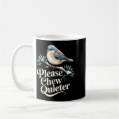 Please Chew Quieter Funny Introvert Christmas Bird Kaffeetasse (Links)
