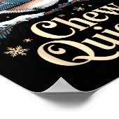 Please Chew Quieter Funny Introvert Christmas Bird Poster (Ecke)